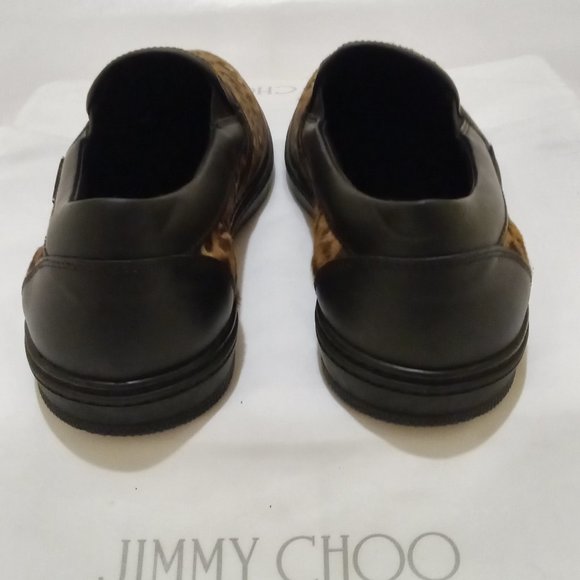 Jimmy Choo Leopard Print Fur Grove Slip-On Sneakers- EU42 US9 and EU43.5 US10.5 - Picture 7 of 10
